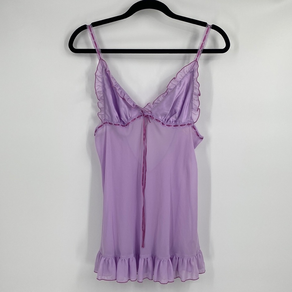Victorias Secret Vintage Pink Label Purple Babydoll Lingerie